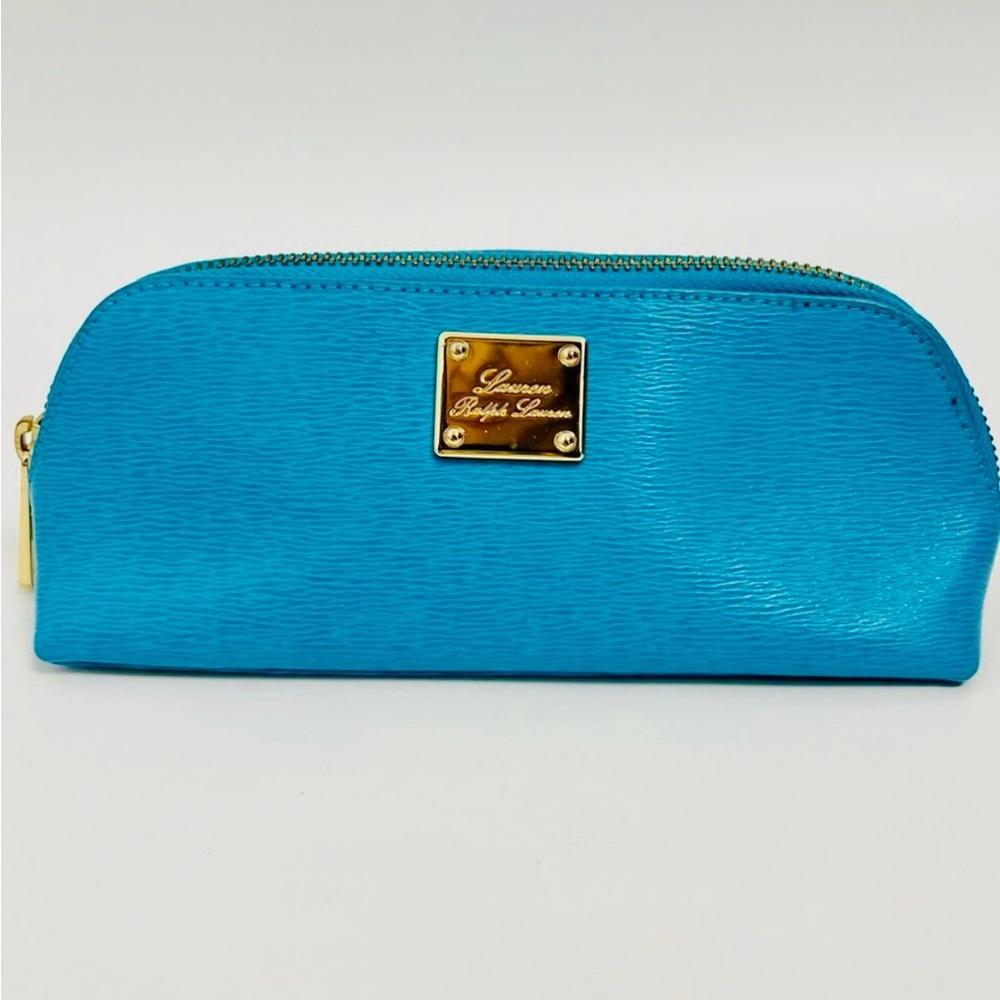 Lauren by Ralph Lauren Sloan Street Triangle Leather Cosmetic bag - never used!
